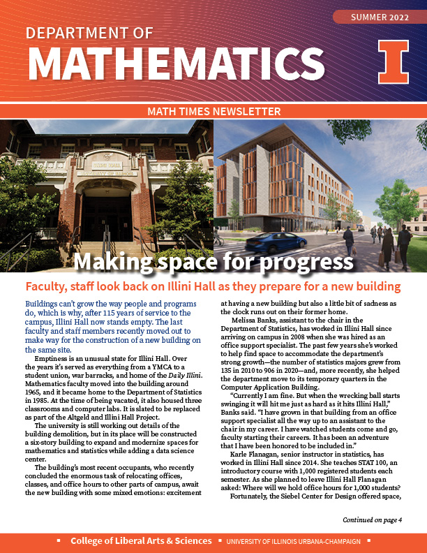 cover of Math Times newsletter