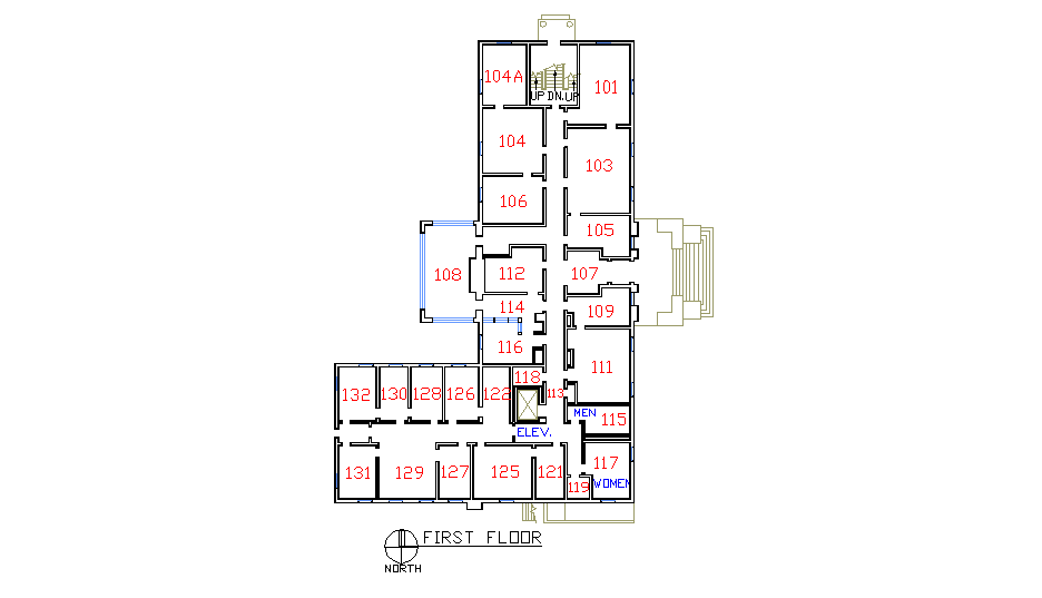 Coble Hall Floor Plans, First Floor