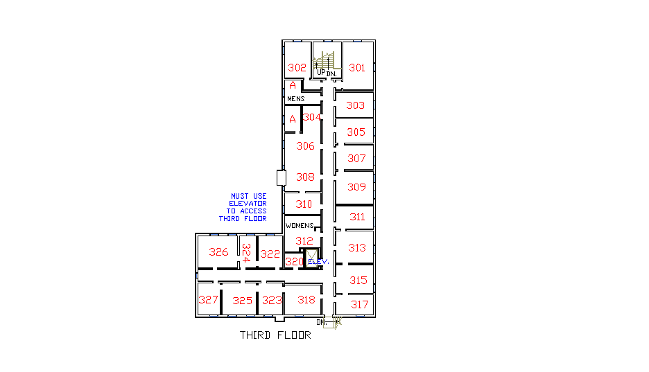 Coble Hall Floor Plans, Third Floor