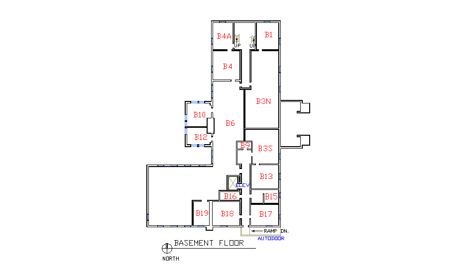 Coble Hall Floor Plans, Basement