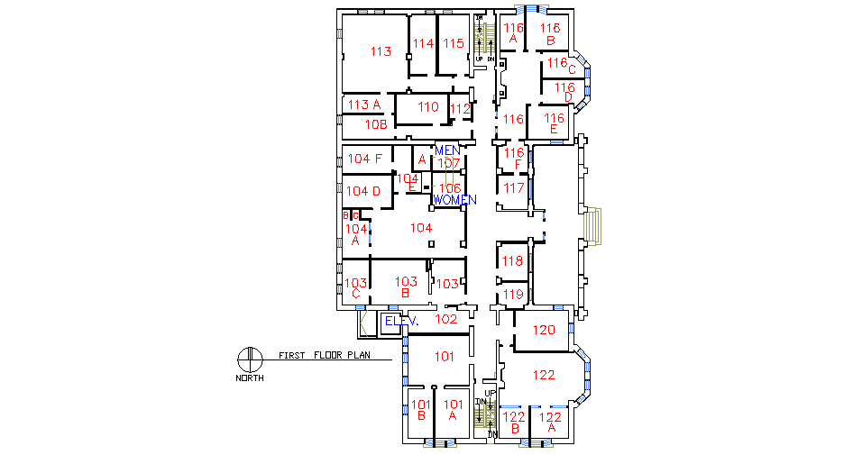 Illini Hall Floor Plans, First Floor