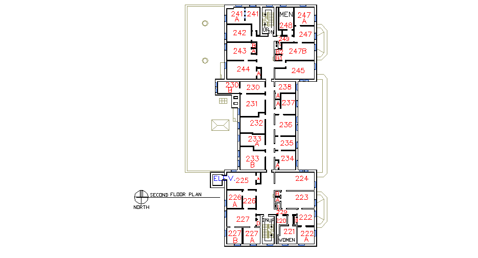 Illini Hall Floor Plans, Second Floor