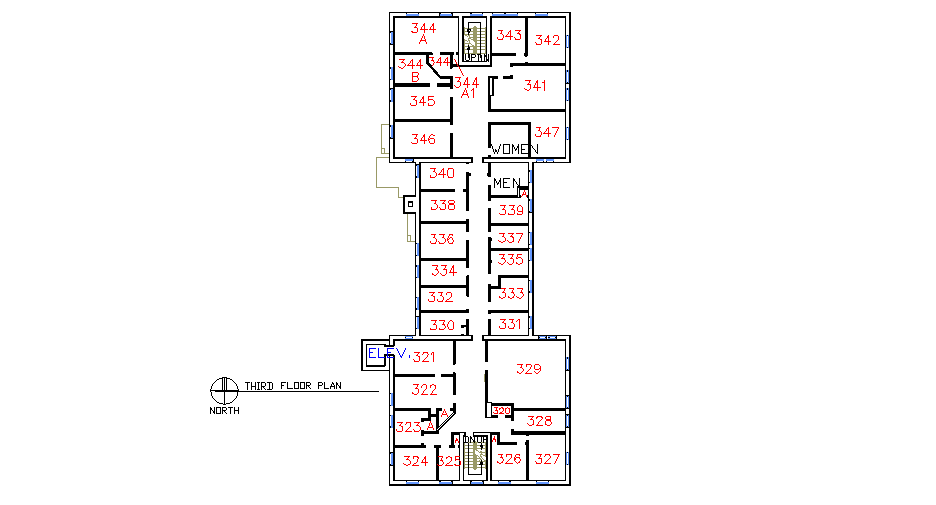 Illini Hall Floor Plans, Third Floor