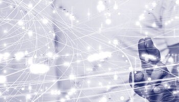 Mathematics design in front of hand