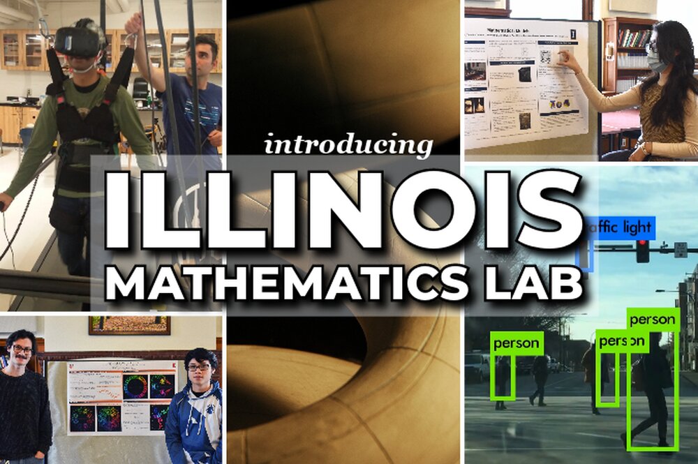 Six panels showcasing students performing various mathematical research projects