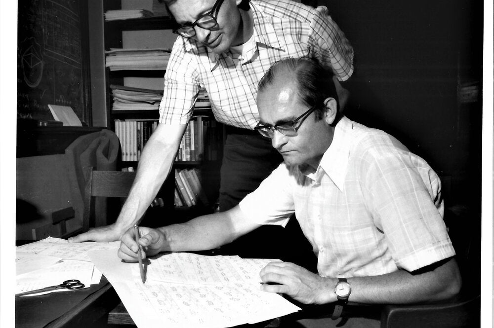 Appel and Haken working on Four-Color Theorem