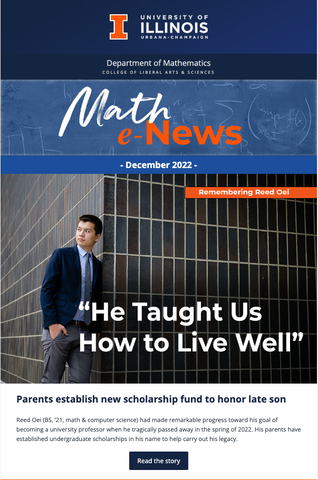 Cover image for December 2022 Math e-News