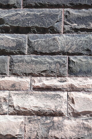 Dirty brick appears at the top of the image; clean brick appears at the bottom.