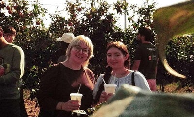 Students at fall outing