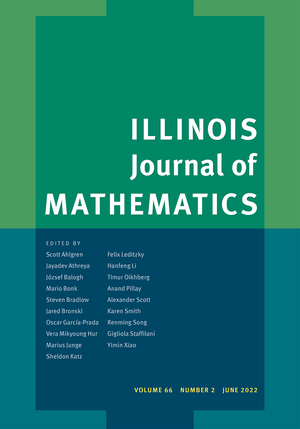 Cover of the Illinois Journal of Mathematics, Volume 66, No. 2
