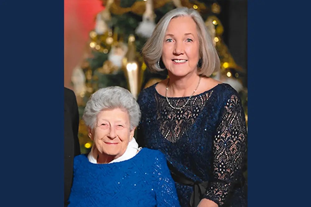 Ramona Borders (seated) and Peggy Ruff have a decades-long friendship that has inspired Borders to give to the Altgeld Hall renovation project. The Decatur residents are University of Illinois alumnae. (submitted photo) Ramona Borders (seated) and Peggy Ruff have a decades-long friendship that has inspired Borders to give to the Altgeld Hall renovation project. The Decatur residents are University of Illinois alumnae. (submitted photo)