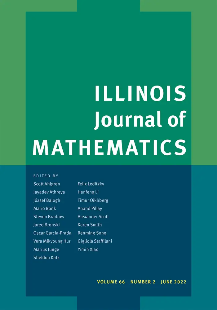 Cover of the Illinois Journal of Mathematics, Volume 66, No. 2