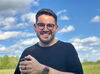 Vincent Villalobos in front of grass field and cloudy sky